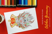 October 2017 Adult Coloring Book with Animals + 72 PREMIUM Colored Pencils Set Giveaway!
